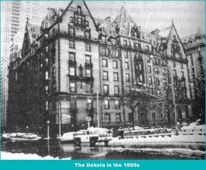 The Dakota in the 1960s. By this time, Central Park had been in existance for quite some time and the Dakota stands as a beautiful piece of architecture from New York City's past.
